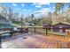 Large wooden deck perfect for outdoor entertaining with plenty of space for seating and relaxation at 455 Pinhook Loop Rd, Gastonia, NC 28056