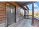 Close-up of the front door with decorative glass and exterior wood trim at 455 Pinhook Loop Rd, Gastonia, NC 28056