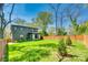 Beautifully maintained backyard with lush green lawn, privacy fence, and mature trees at 805 E 19Th St, Charlotte, NC 28205