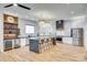 Modern kitchen with stainless steel appliances, sleek countertops, and an island with bar seating at 805 E 19Th St, Charlotte, NC 28205