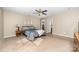 Comfortable bedroom with carpet, ceiling fan, and access to a walk-in closet and en-suite bathroom at 1025 Hunter Valley Rd, Shelby, NC 28150