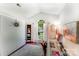 Vaulted ceiling in the home office with a large arched window and hardwood floors at 11003 Pale Hickory Ln, Charlotte, NC 28215