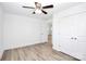 Bedroom featuring hardwood floors, closet, and neutral paint at 1235 E Poplar St, Conover, NC 28613