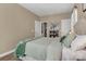 Bedroom with neutral walls and soft carpets offers a tranquil and inviting space for relaxation and rest at 1857 Felts Pkwy, Fort Mill, SC 29715