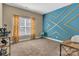 Empty room with interesting wall accents and a large bright window at 1857 Felts Pkwy, Fort Mill, SC 29715