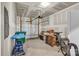 Spacious garage providing ample storage, featuring an automatic door and clean concrete floor at 2149 Bexar Trl, Matthews, NC 28105