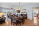 Inviting dining room featuring hardwood floors, dining table, and open floor plan at 3100 Azalea Dr, Fort Mill, SC 29707