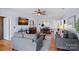 Spacious living room with hardwood floors, open layout, and stylish furnishings at 3100 Azalea Dr, Fort Mill, SC 29707