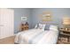 Bedroom featuring blue walls, furniture, carpet and decor at 3102 Arches Bluff Cir, Lancaster, SC 29720