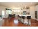 Spacious kitchen with an island and barstool seating open to the breakfast nook at 3102 Arches Bluff Cir, Lancaster, SC 29720