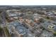 Aerial view of a historic downtown featuring shops, restaurants, and community buildings at 3104 Timber Mill Dr, Matthews, NC 28104