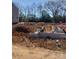 New home foundation being built with dirt and utility pipes at the construction site at 4127 Walking Ridge Rd # 53, Charlotte, NC 28208