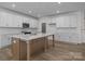 Open kitchen featuring white cabinets, stainless steel appliances, and a large island with a sink at 4127 Walking Ridge Rd # 53, Charlotte, NC 28208
