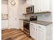 Kitchen with stainless steel appliances, granite countertops, and white cabinets at 426 Kenwood Vw, Indian Trail, NC 28079