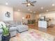 Open floor plan with a living room, dining area, and kitchen for seamless living at 426 Kenwood Vw, Indian Trail, NC 28079
