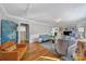 Stylish living room with hardwood floors, modern furniture and ample natural light at 6823 City View Dr, Charlotte, NC 28212
