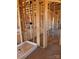 Framing shows a rough-in for a shower unit with plumbing fixtures at 713 Inwood Hill Dr # 96, Gastonia, NC 28056
