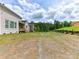 Wide shot of backyard showing large lawn, new shrubbery, and brick back of house at 873 Penny Royal Ave, Fort Mill, SC 29715