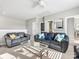 View of an upstairs living room with comfortable couches, neutral walls, and natural light at 1022 Doughton Ln, Indian Trail, NC 28079