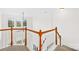 Staircase with carpeted steps and white railing at 10223 Kelso Ct, Charlotte, NC 28278