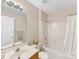 Bathroom features a shower and tub combination alongside a coordinated vanity and sink at 1102 Balcorn Pl, Charlotte, NC 28214