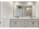 Bathroom featuring double vanity with drawers and chrome pulls at 117 Obadiah Ct, Troutman, NC 28115