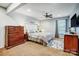 Serene main bedroom with a ceiling fan, natural light, and a calming color palette for relaxation at 1625 Saint Paul Church Rd, Salisbury, NC 28146