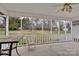 The screened-in porch offers an unobstructed view of the yard at 207 Silver Creek Ln, Shelby, NC 28152