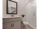 Modern bathroom with glass-enclosed shower and stylish fixtures at 208 Emerson Ave, Charlotte, NC 28204