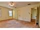 Bedroom with a window, closet, and a simple ceiling fan at 3400 Tracelake Dr, Matthews, NC 28105