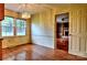 Inviting dining area with natural light and a doorway view of the living room, perfect for casual dining and entertaining at 3400 Tracelake Dr, Matthews, NC 28105