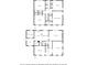 Combined floor plans illustrating both the main and upper levels of the home at 3400 Tracelake Dr, Matthews, NC 28105