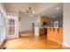 Open floor plan featuring a kitchen with a breakfast bar and light wood cabinets at 3516 Araglin Dr, Gastonia, NC 28056