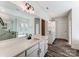 Modern bathroom featuring double vanity, framed mirrors, and luxurious walk-in shower at 4262 Brandy Creek Ct, Clover, SC 29710