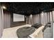 Home theater room complete with starry ceiling, large screen, ambient lighting, and comfy seating at 8014 Kiwi Pt, Tega Cay, SC 29708