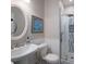 Modern bathroom with a sleek glass-enclosed shower, a stylish vanity, and elegant fixtures at 8201 Tonawanda Dr, Charlotte, NC 28277