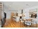 Open concept kitchen with a large island, bar stool seating, and stainless steel appliances at 914 Greenleaf Ave # A, Charlotte, NC 28202