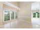 Lovely dining room with many windows for lots of natural light and light flooring at 9423 Fairmead Dr, Charlotte, NC 28269