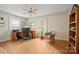 Functional office with a desk, chair, and hardwood floors, ideal for working from home at 101 Woodvale Cir, Lincolnton, NC 28092