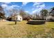 Spacious backyard featuring an above-ground pool, shed, and plenty of room to entertain at 11018 Despa Dr, Mint Hill, NC 28227