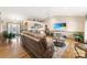 Cozy living room featuring an open floor plan and hardwood flooring at 225 Kirkpatrick Rd, Taylorsville, NC 28681