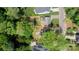 Aerial view highlighting the property's layout and outdoor spaces at 3016 Hanson Dr, Charlotte, NC 28207