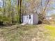 Backyard utility shed for lawn equipment, storage, and more at 3016 Hanson Dr, Charlotte, NC 28207