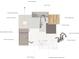 Interior design sample board showcasing flooring, cabinetry, countertops, backsplashes, hardware, and plumbing fixtures at 317 Old Town Village Rd, Waxhaw, NC 28173