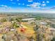 Aerial view reveals the property near industrial park and surrounding landscape features at 4055 10Th Avenue Sw Dr, Hickory, NC 28602