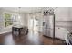 Eat-in kitchen boasts stainless steel appliances, a wine rack, and outdoor access at 464 Hurston Cir, Charlotte, NC 28208