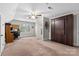 Upstairs bonus room with a Murphy bed and desk offers flexible living space at 5309 Silchester Ln, Charlotte, NC 28215