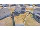 An aerial view of a large fenced-in back yard with lush lawn at 7436 Meridale Forest Dr, Charlotte, NC 28269