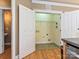 Spacious pantry with shelving and washer/dryer hookups; white double doors frame the entrance at 10133 Caldwell Forest Rd, Charlotte, NC 28213