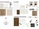 Samples of modern kitchen and bathroom finishes with contemporary lighting and hardware at 11209 Shreveport Dr, Huntersville, NC